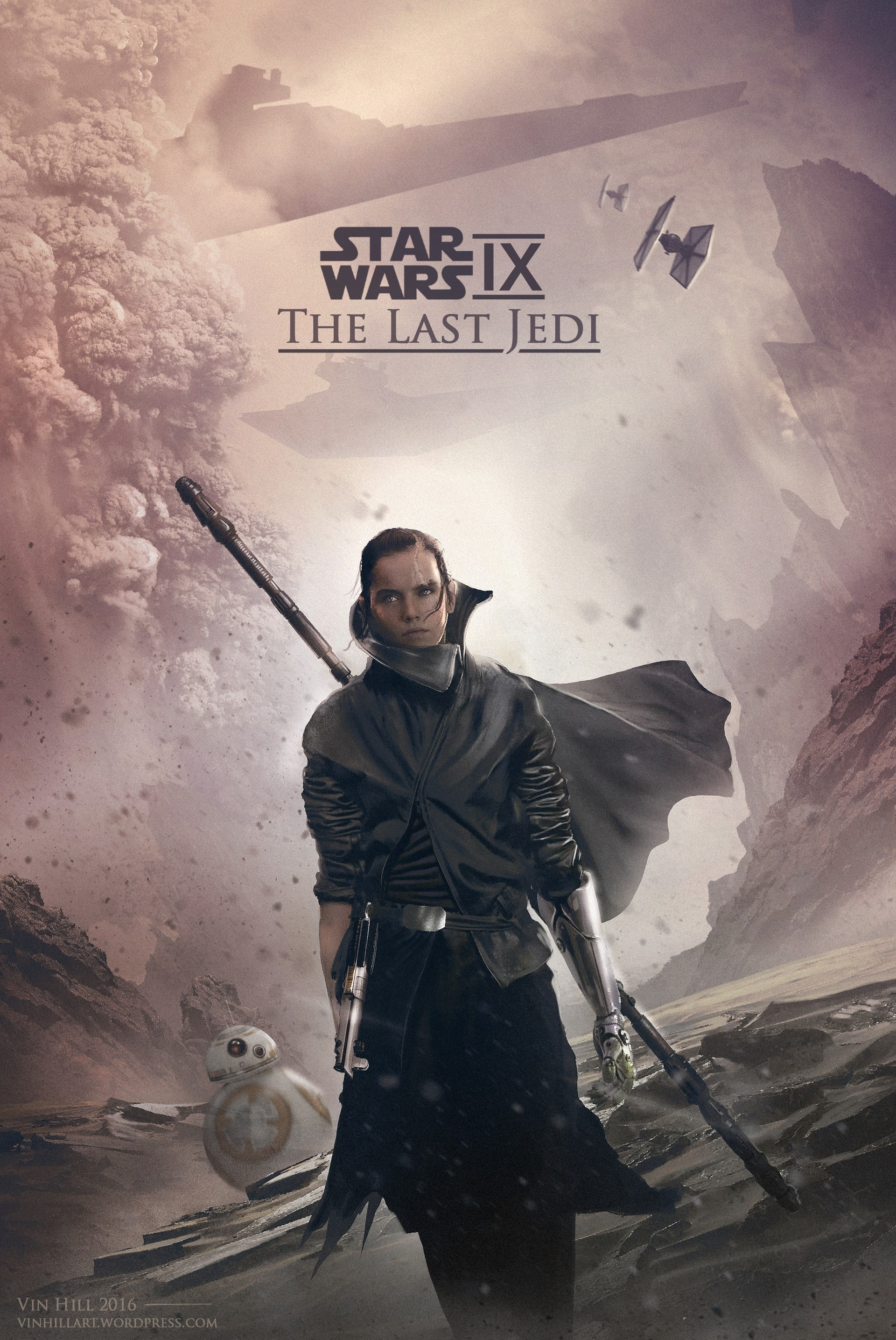 Star Wars IX The Last Jedi poster, Wars, Rey (from Star Wars), fan art, Star Wars: The Last Jedi HD wallpaper | Wallpaper
