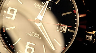 close up photo of silver-colored analog watch at 12:22 HD wallpaper