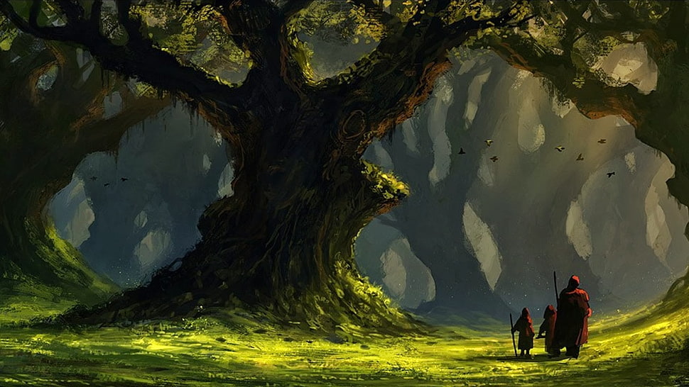 fantasy art, forest HD wallpaper
