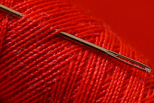needle and red thread HD wallpaper