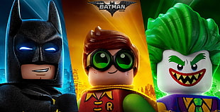 Batman, Robin, and The Joker Lego poster HD wallpaper