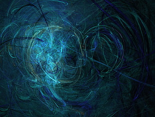blue and white swirl digital wallpaper