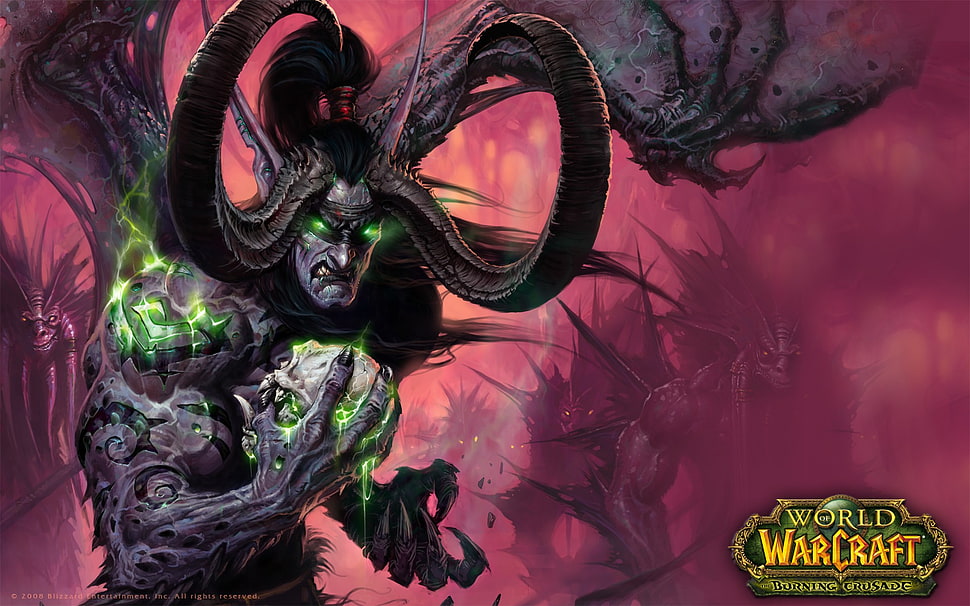 World Warcraft HD wallpaper,  World of Warcraft, World of Warcraft: The Burning Crusade, Illidan Stormrage HD wallpaper