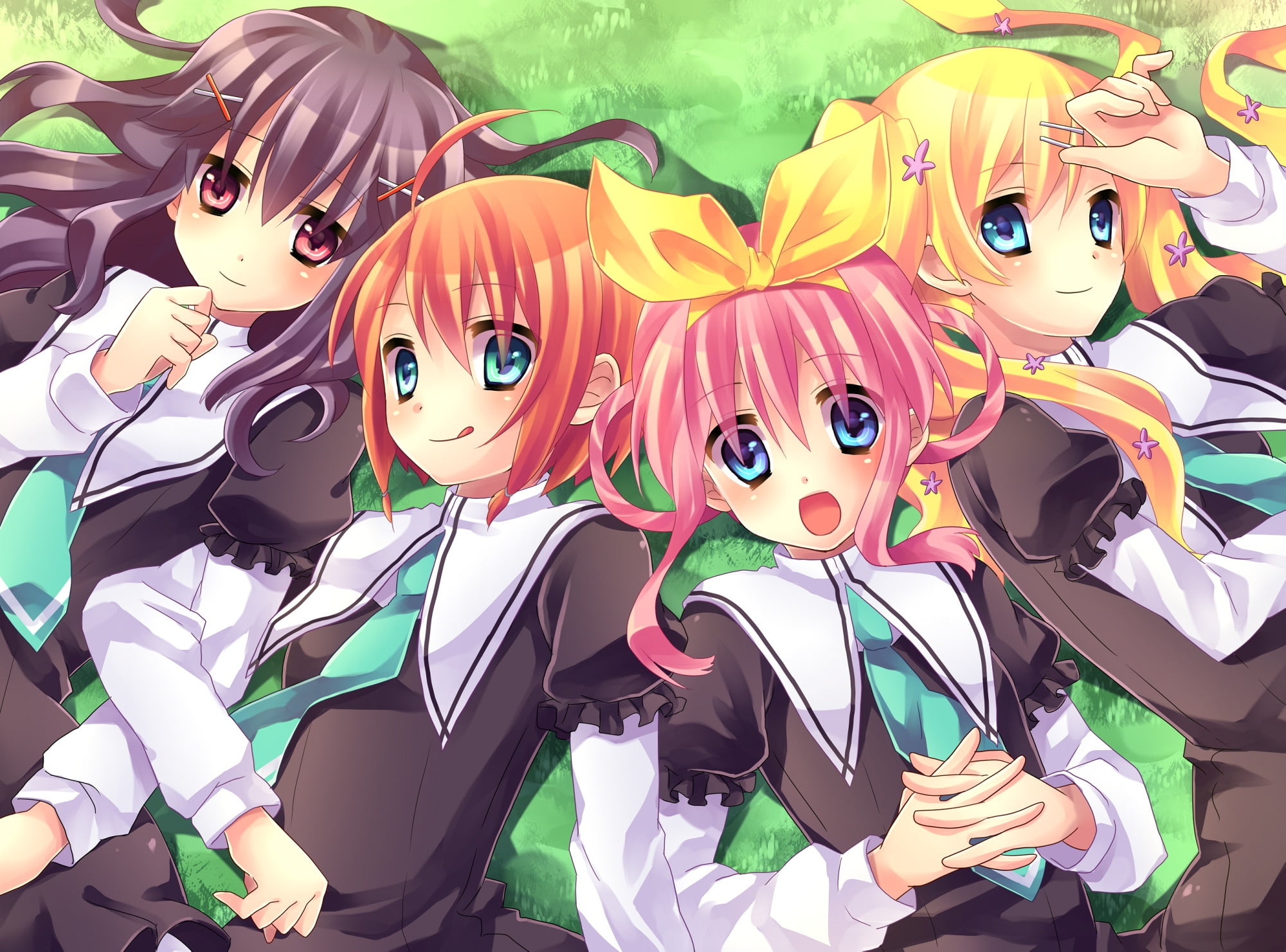 1536x864 Resolution Four Assorted Girl Animation Characters Hd Wallpaper Wallpaper Flare