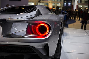 silver sports coupe, Ford GT, car