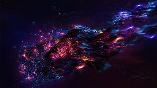 galaxy 3D illustration HD wallpaper