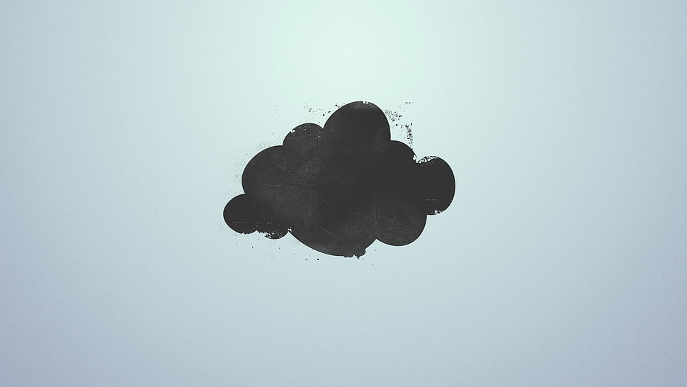 black ink dot HD wallpaper