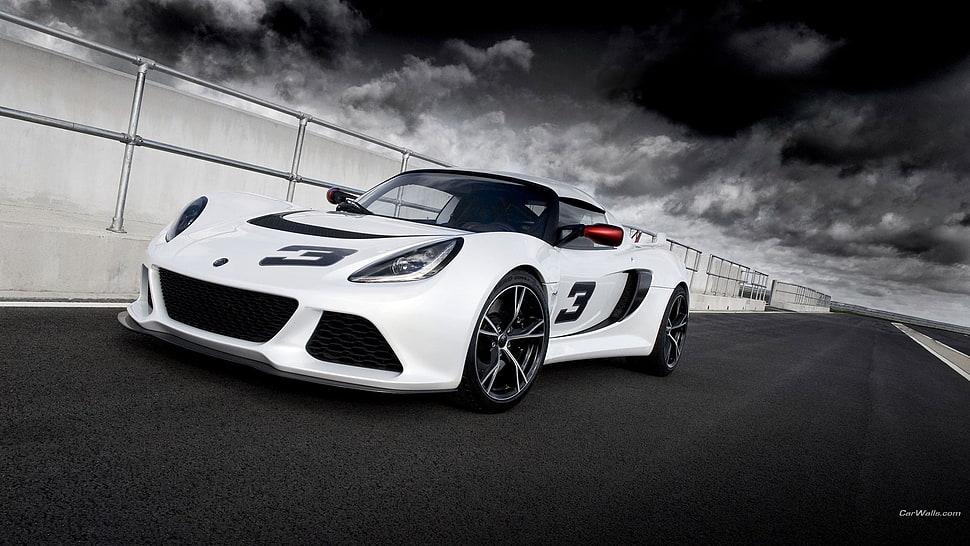 white sports car, Lotus Exige, white cars, vehicle, car HD wallpaper