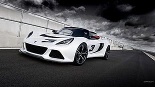 white sports car, Lotus Exige, white cars, vehicle, car