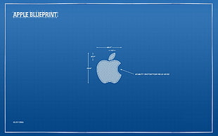 Apple Blueprint, Apple Inc., technology, humor, minimalism HD wallpaper
