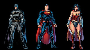 Superman, Batman, and Wonder Woman HD wallpaper