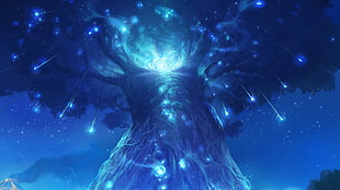 tree illustration, Ori and the Blind Forest, forest, trees, spirits HD wallpaper