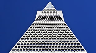 triangular white building