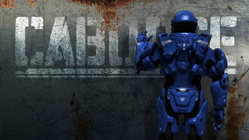 blue robot wallpaper, Red vs. Blue HD wallpaper