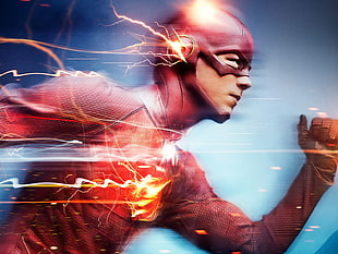 The Flash running illustration HD wallpaper