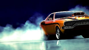 orange sports car, EA , Burnout Paradise, car HD wallpaper