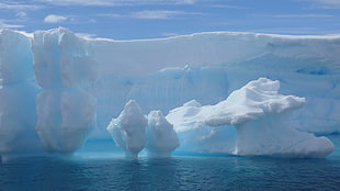 sea iceberg, glaciers, Arctic, sea, nature HD wallpaper