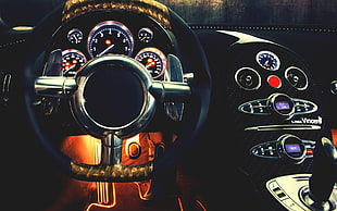 silver and black vehicle steering wheel, steering wheel, car HD wallpaper