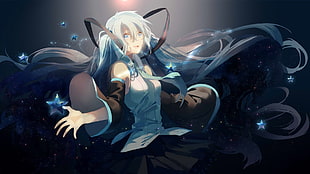 female anime character, Hatsune Miku, Vocaloid