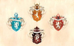 four game of thrones banners