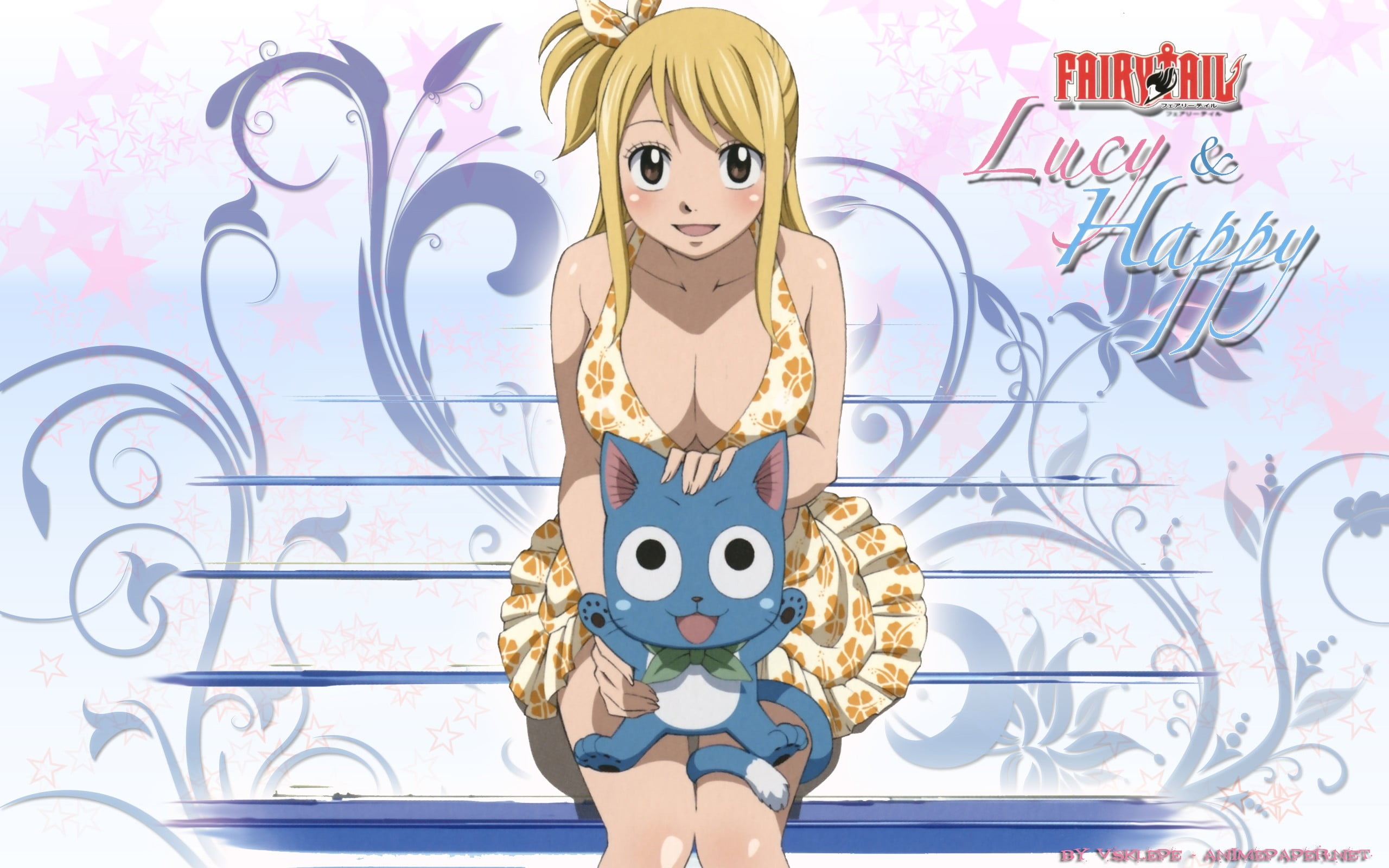 Fairy Tail Lucy And Happy Hd Wallpaper Wallpaper Flare