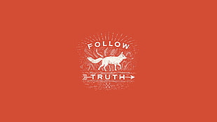 orange and white Follow Truth wolf logo, wolf, orange, truth