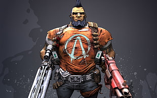 Avengers character, Borderlands 2, artwork, video games, Salvador HD wallpaper