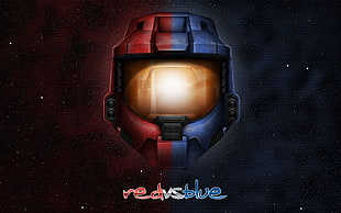 Red vs Blue text, Rooster Teeth, Red vs. Blue, artwork