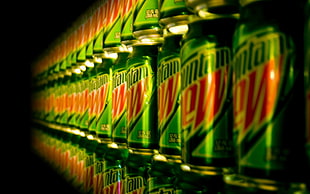 Mountain Dew soda cans