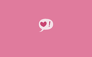 heart sign and cloud chat box illustration, heart HD wallpaper