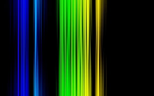 yellow, blue, and green HD wallpaper
