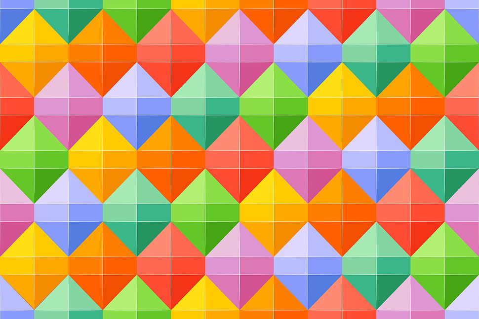assorted colors of geometric pattern wallpaper HD wallpaper