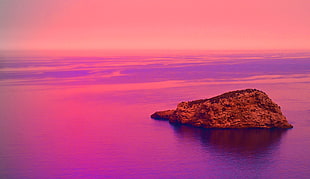 body of water under pink sky, mallorca