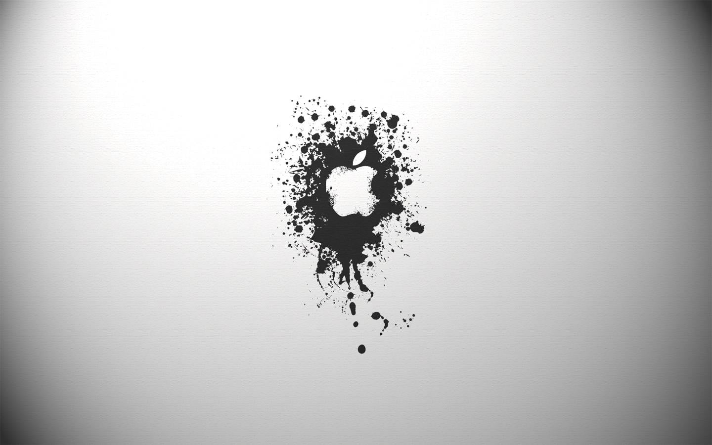 Apple logo, Apple Inc., logo, paint splatter, minimalism