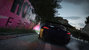 black and red car engine, Forza Horizon 2, car, BMW, racing simulators HD wallpaper