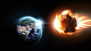 meteor hitting earth photo