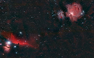 red and black nebula wallpaper, stars, space art, digital art