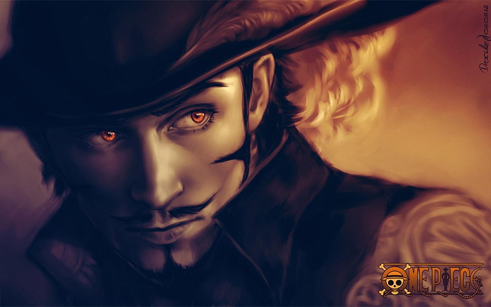 Dracule Mihawk of One Piece illustration HD wallpaper