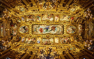medieval painting, ceilings, painting, Paris, Grand Opéra