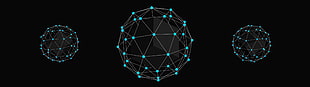 round blue and gray ball illustration
