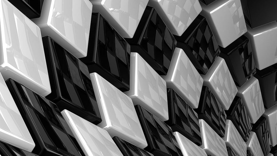 white and black wooden chairs, pattern, texture, geometry, square HD wallpaper