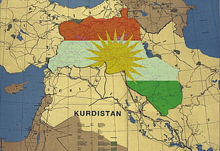 Kurdista political map HD wallpaper
