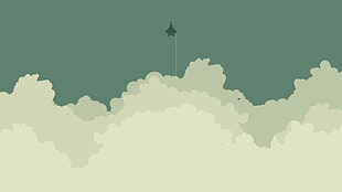 flying gray jet illustration, Ace Combat, Flatdesign, military aircraft, aircraft HD wallpaper