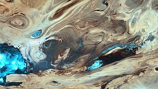 brown and beige abstract painting