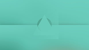triangle green logo, vector, minimalism, blue, abstract