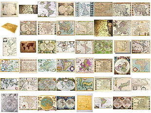 assorted maps illustration, map