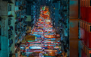 red bantings lot, cityscape, Hong Kong, street HD wallpaper