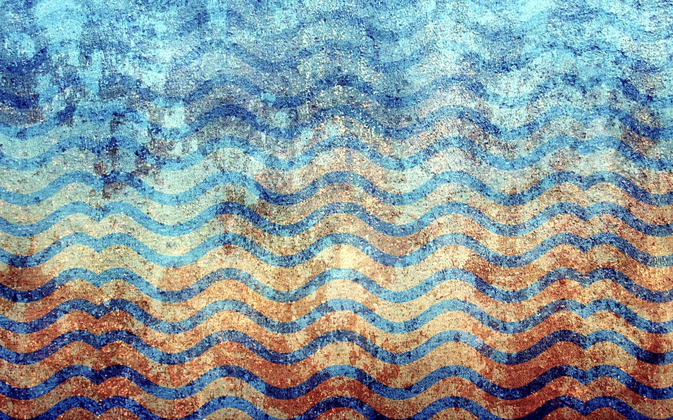 teal and multicolored abstract painting HD wallpaper