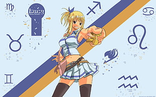 Lucy from Fairy Tail illustration HD wallpaper