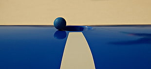 blue ball near hole HD wallpaper